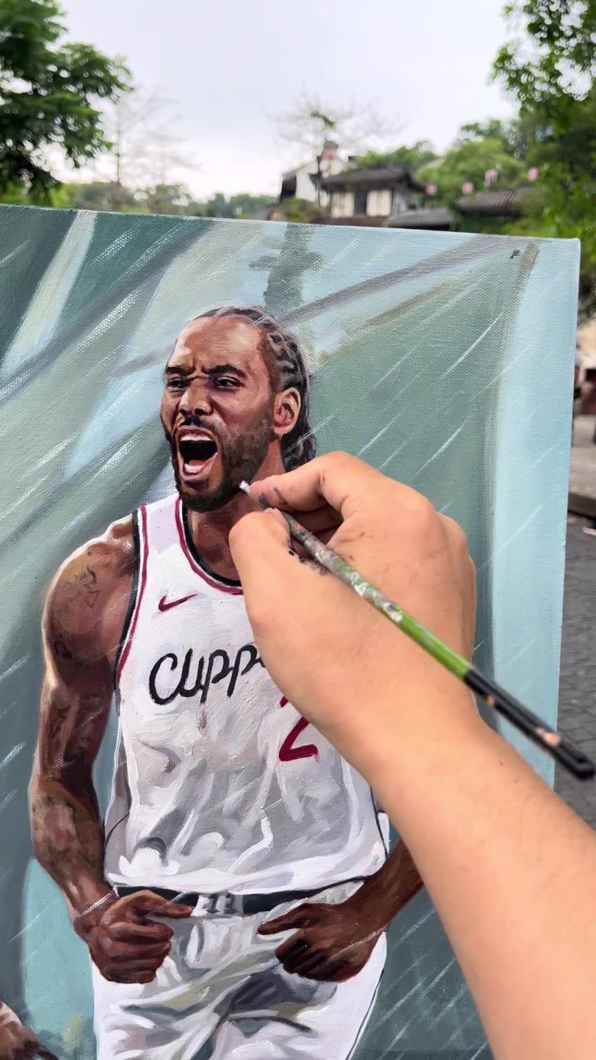 兄弟倆下季加油吧！若你是快船球迷 哈登小卡街頭素描會花多少買