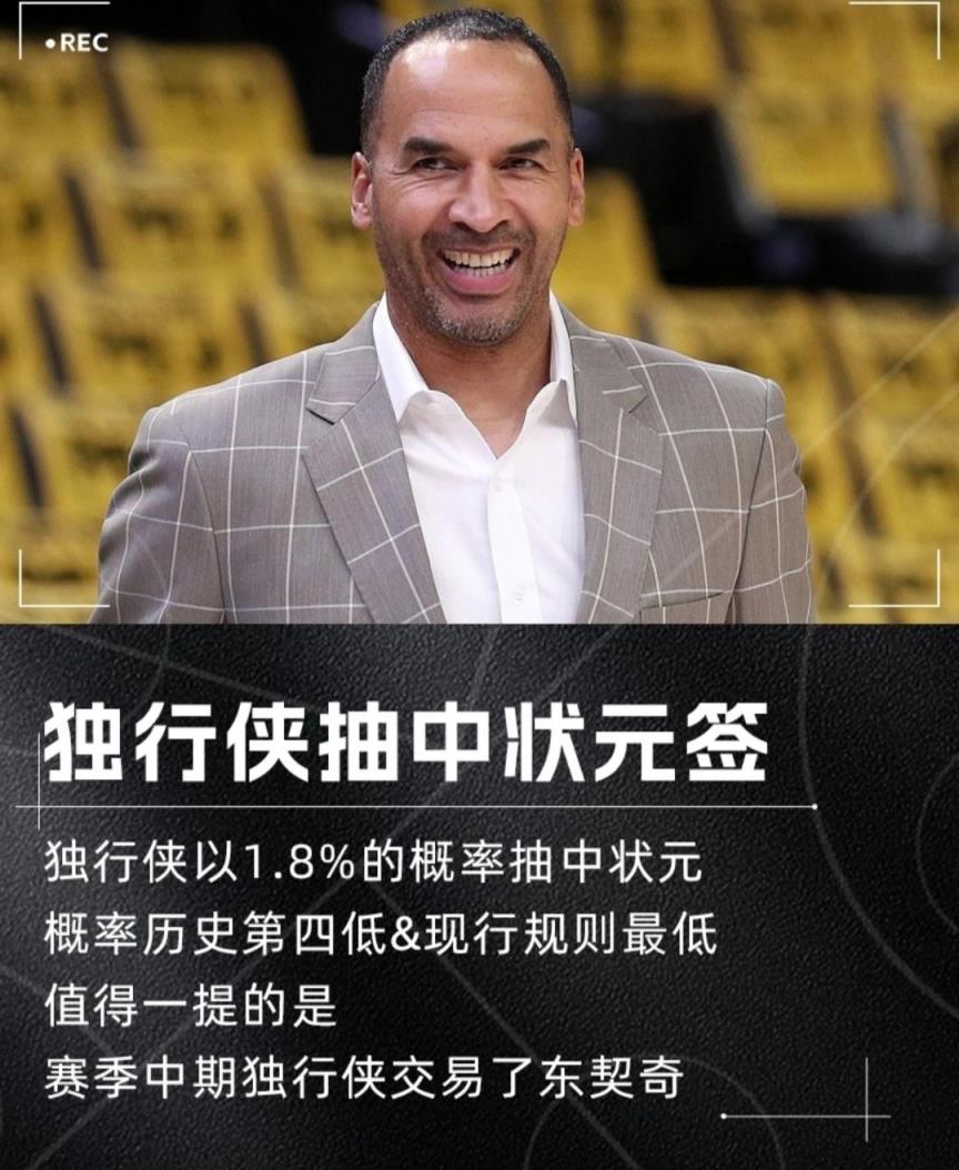 哈里森笑了！獨行俠賽季中期交易東契奇 隨后抽中狀元簽~