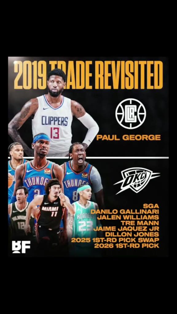 SGA拿MVP！当年快船9换1得乔治是史上最糟糕交易吗？