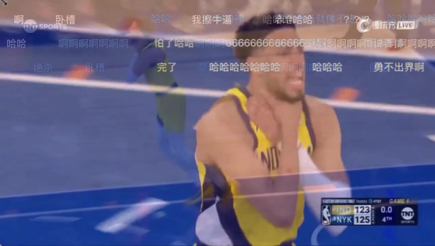 哈利伯顿绝平 徐静雨：啊啊啊啊啊！踩线了啊？哎 致敬杜兰特啊