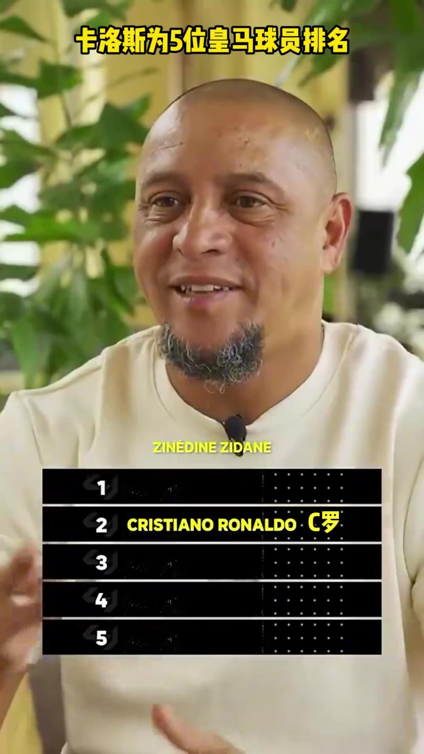 C罗第二，魔笛第一，卡洛斯5位皇马球员排名，你认同吗？