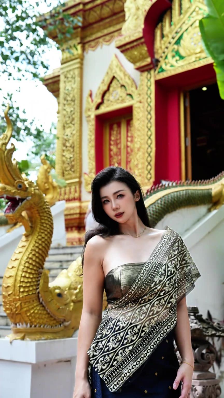 身材还是那么顶！张曼源：初来版纳还是傣妹 再来版纳已是少妇~