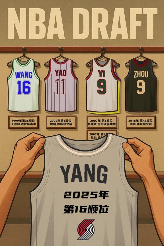 阿聯(lián)之后最高順位！楊瀚森成為第6位被選中進(jìn)入NBA的中國球員