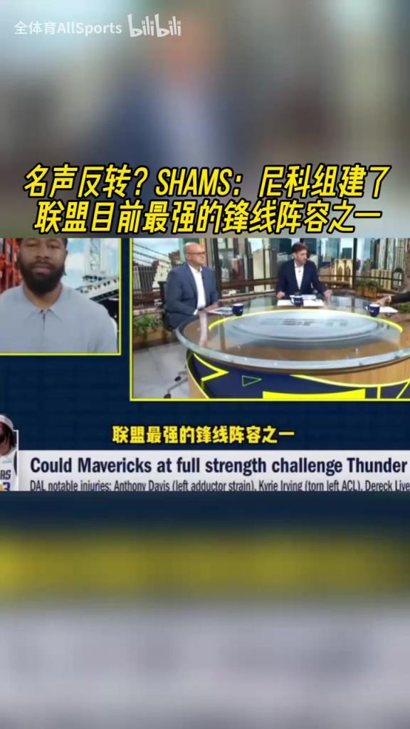 名聲反轉？shams：尼科組建了聯盟目前最強的鋒線陣容之一！