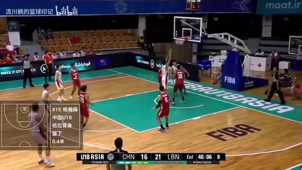 與生俱來的球商！楊瀚森U18比賽對陣黎巴嫩砍下21分13板集錦！