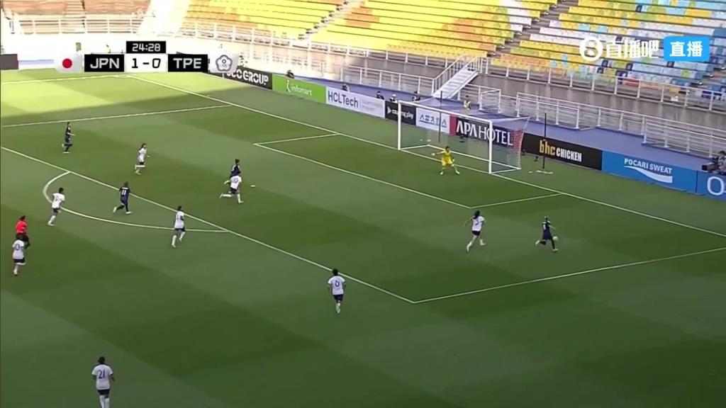 打崩了！三分鐘兩球，日本女足2-0領(lǐng)先中國(guó)臺(tái)北女足