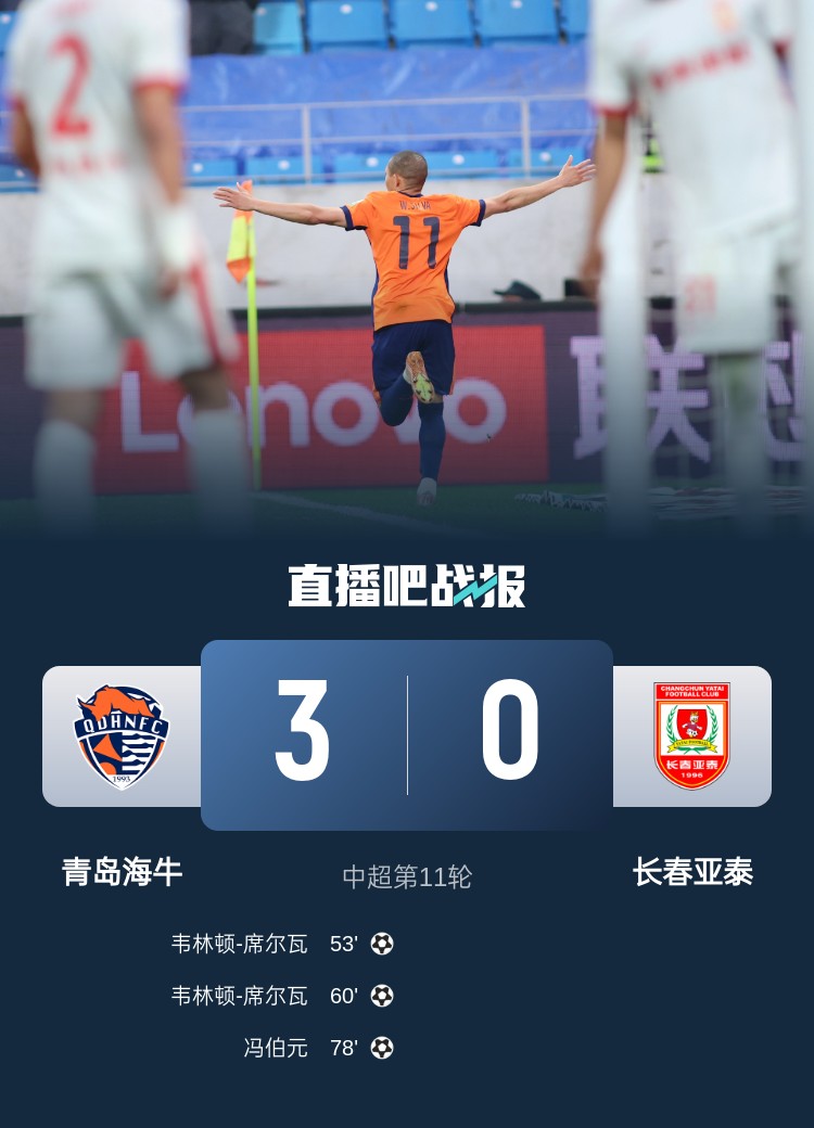 首勝！海牛3-0亞泰 席爾瓦雙響馮伯元傳射 亞泰5輪不勝降至榜尾